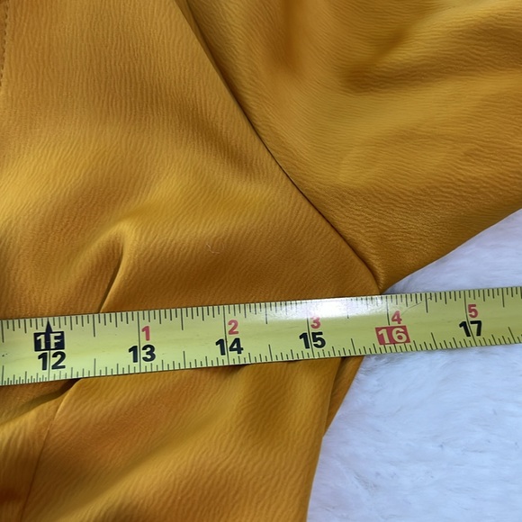 Pretty little thing mustard satin frill maxi dress - Picture 12 of 13